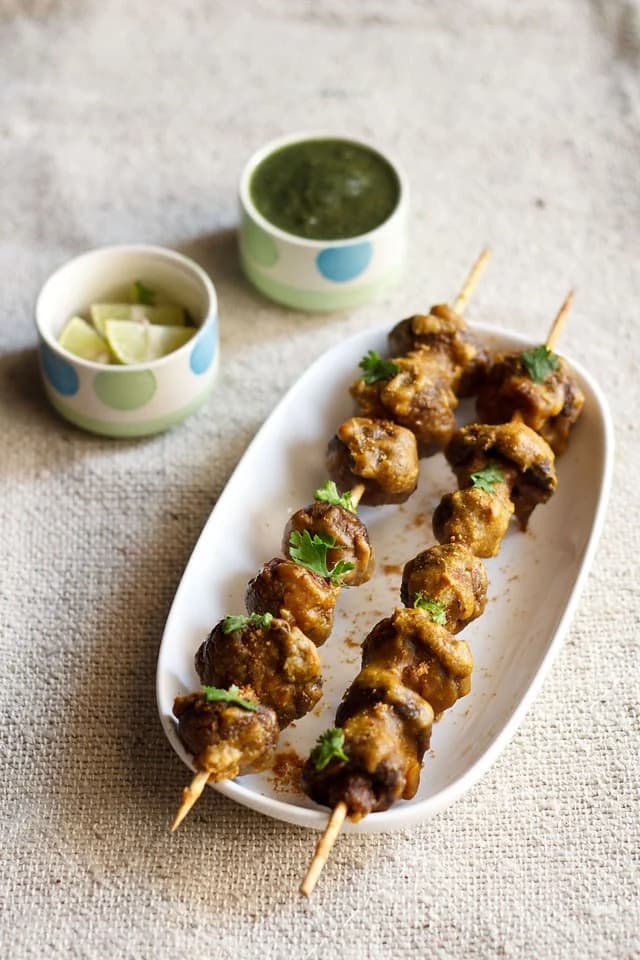 Mushroom Hariyali Tikka